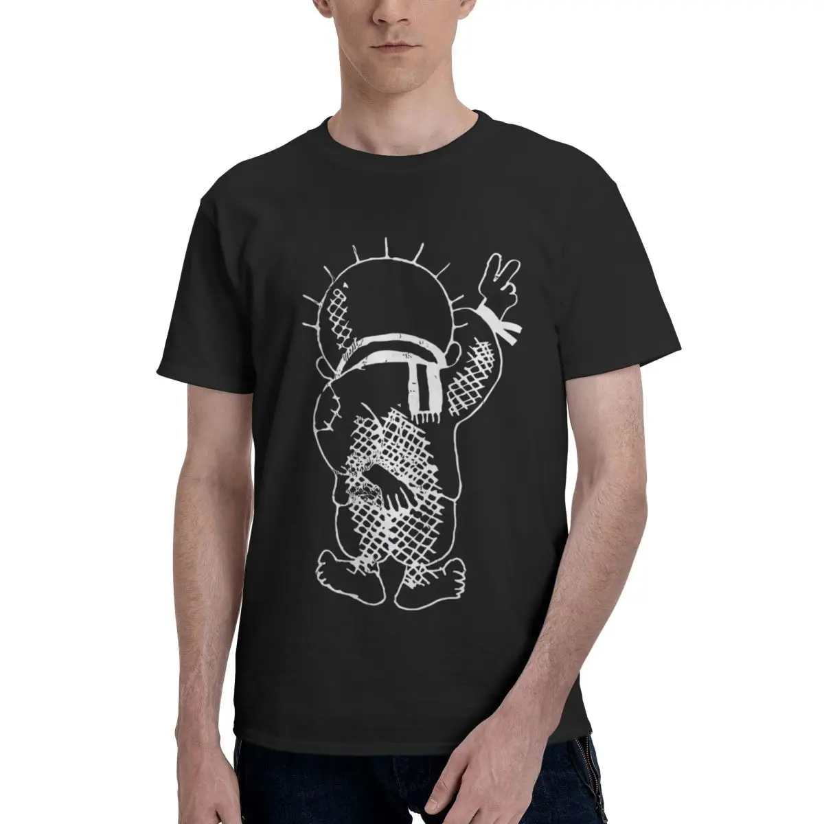 

HANDALA 100% Cotton Casual Breathable Confortable T-Shirt Short Sleeve T-Shirt Clothes Men