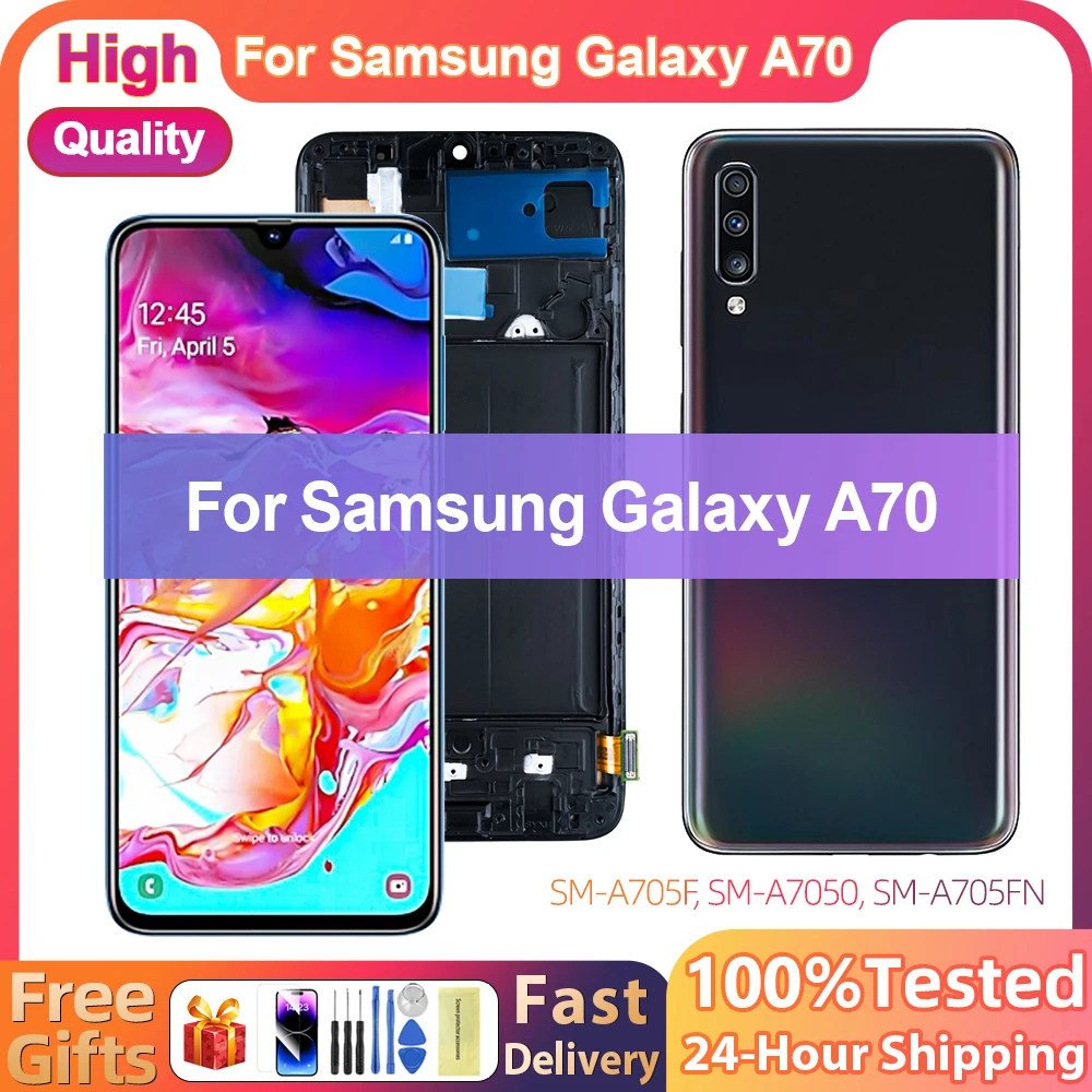 

A70 SM-A705F A705FN/DS Display Screen with Frame For Samsung Galaxy A70 LCD Display Touch Screen Digitizer Assembly Replacement