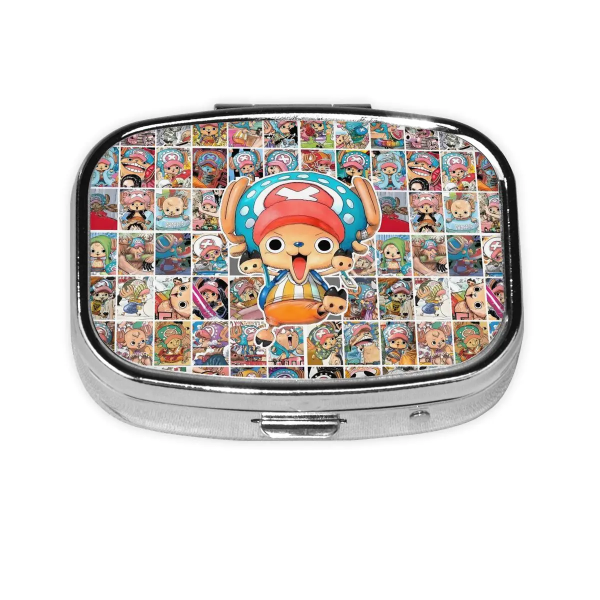 

Personalized Janpan C-Chopperes Deer Square Pills Box Popular 2-Compartment Small Metal Pill Organizer Medicine Box Dispenser