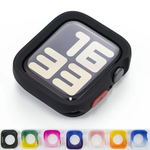 Imagen 1 del producto Funda de silicona suave Candy para Apple Watch, funda de 10, 46mm, 8, 9, 7, 6, Se Ultra, 49mm, 45mm, protección, serie Iwatch, 44mm, 40mm y 41mm