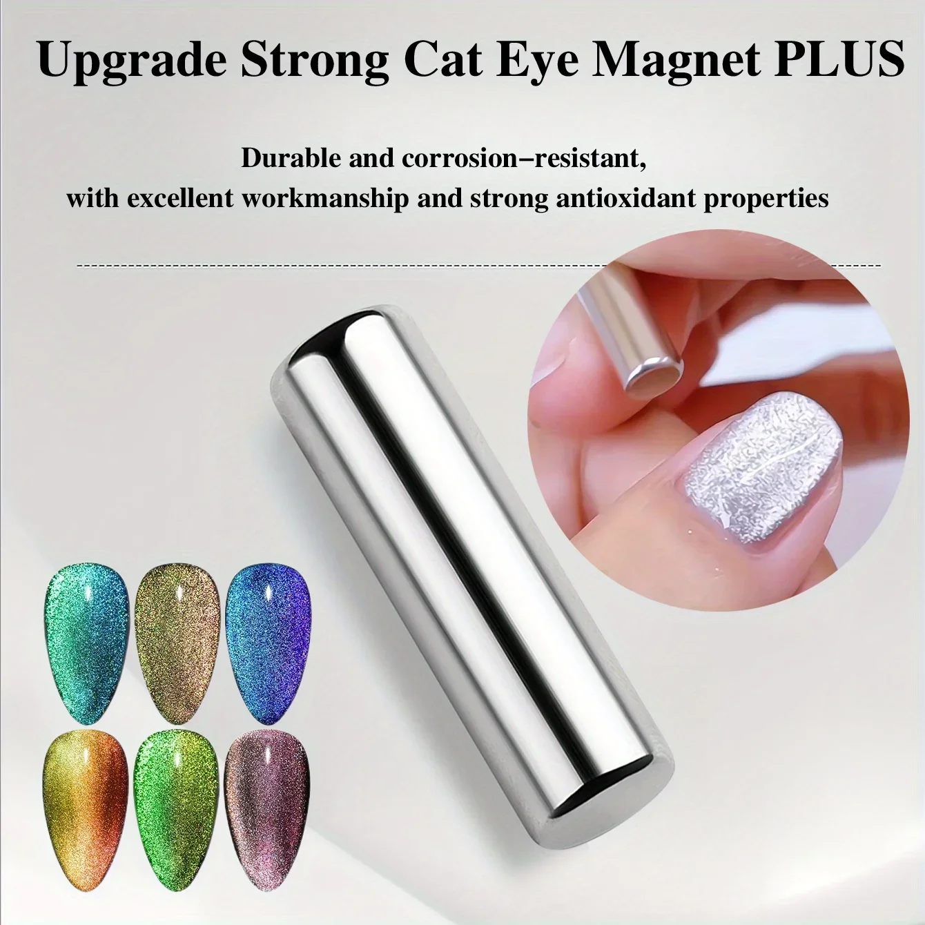 2.5x0.5cm Round Nail Art Cat Eye Gel Magnetic Pen for Gel Nail Polish 3D Cat Eye Nails Painting Strong  Stick Manicure DIY Tools