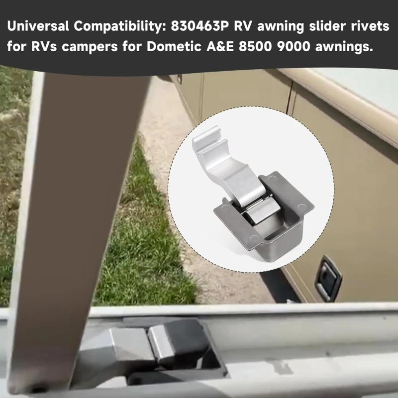 RV Motorhome Awning Rafter Rivet Slider Assembly for 9000 8500 830463P Campers Trailer Shade Arm Component Smooth Operation