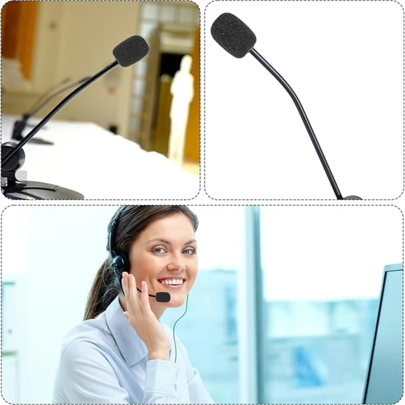 

10PC Mic Sponge Covers - Universal for Lavalier/Mini Megaphone/Earphone Mics, Protective Cotton Sleeves Anti-Wind Noise