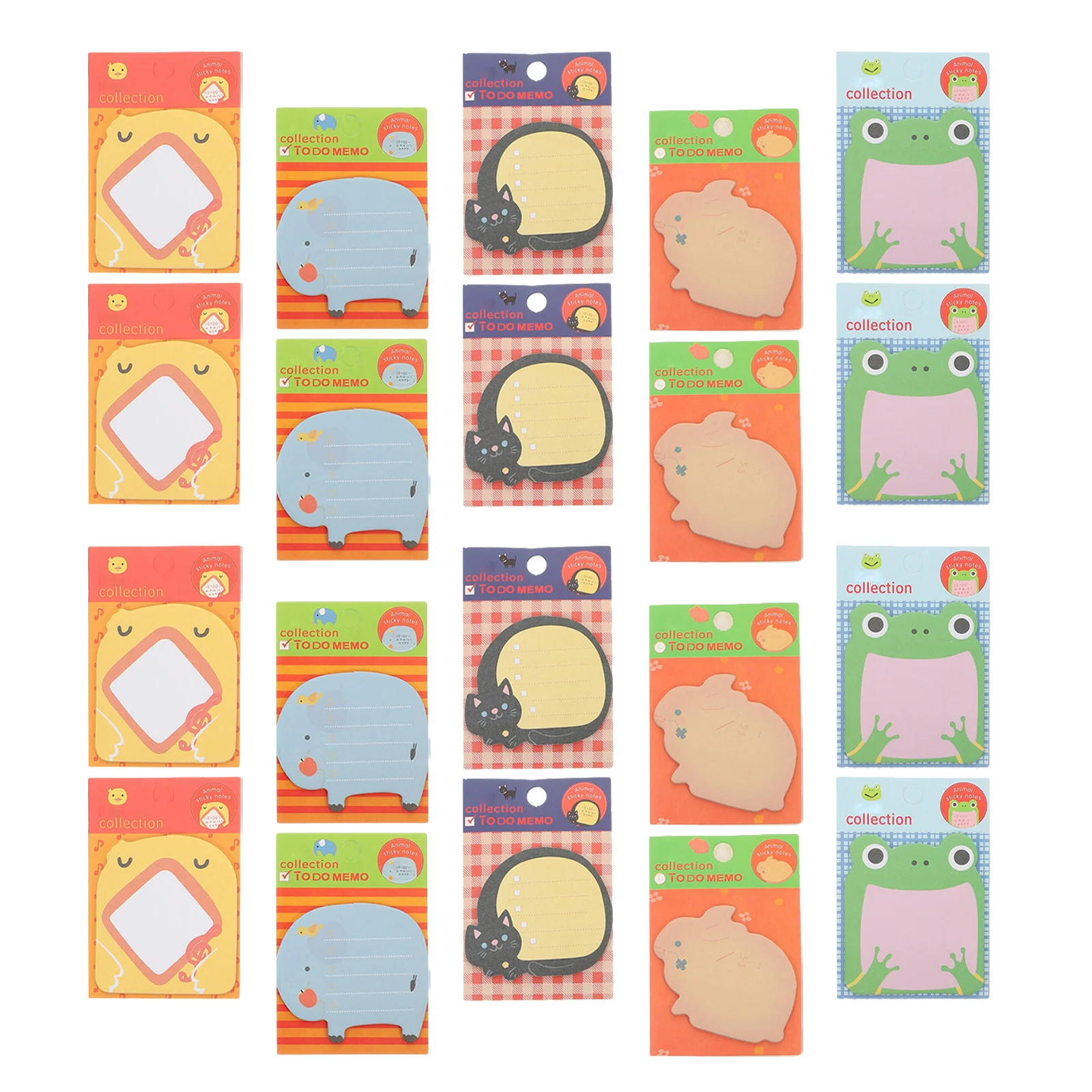 

25pcs Cartoon Animal Portable Memo Pads For School Office Home Self-Adhesive Note Pads Small Notebook 3X5 Removable