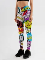3D Printed Leggings Push Up Leggins Sport Women Fitness Running Pants Cartoon Comic Game Styles Girl Leggins 2