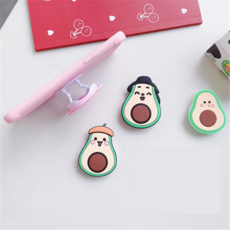 

3D держатель для мобильного телефона с изображением авокадо и цветка облака, подставка для мобильного телефона, кронштейн для мобильного телефона для IPhone 13 14, Samsung Huawei, складной Hoder для всех телефонов