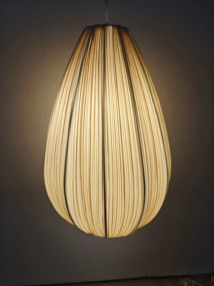 النمط الياباني النسيج قلادة ضوء الأبيض نيلسون فقاعة مصباح تصميم الحد الأدنى ضوء غرفة المعيشة غرفة الطعام المطبخ جزيرة الخفيفة #3