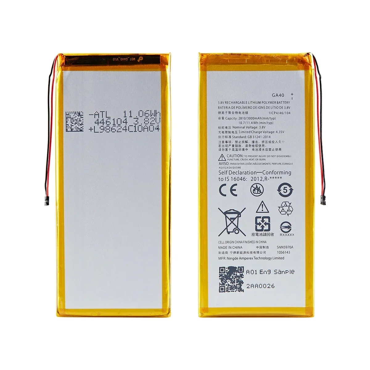 100% Original GA40 3000mAh Battery For Motorola Moto G4 /G4 Plus XT1625 XT1622 XT1644 XT1643 Mobile phone Batteries