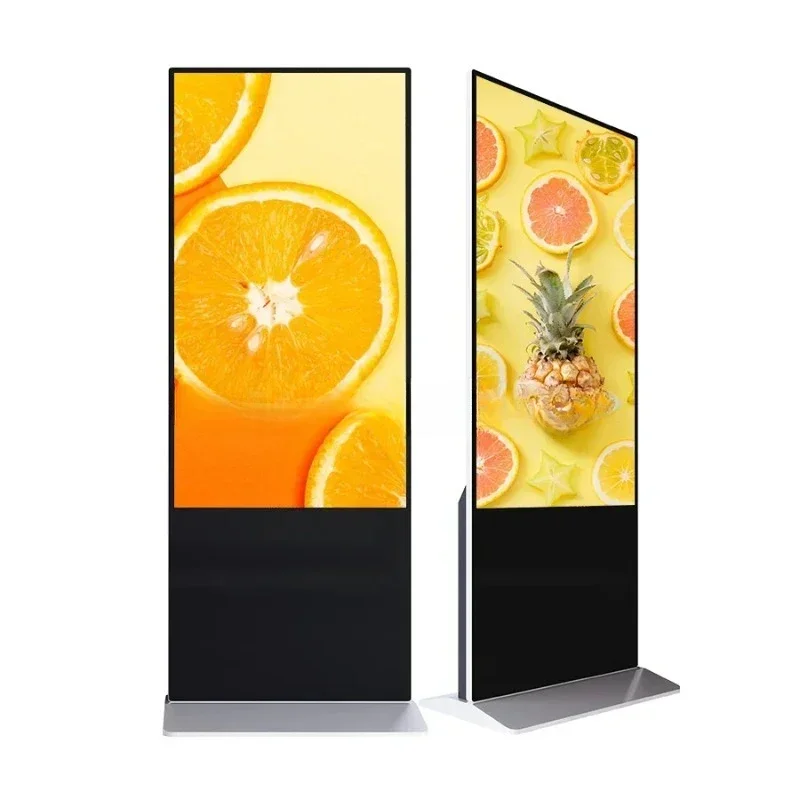 Ultra Thin Floor Standing Advertising Kiosks 32 55 65 Inch Digital Signage And Displays Custom Touch Screen Kiosk