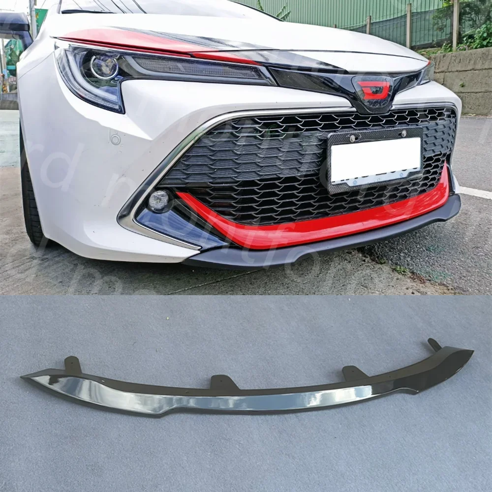 FOR 2019-2023 Toyota Corolla Auris E210 5DR Hatchback Front Bumper Lip Gloss Black real carbon fiber Spoiler Splitter