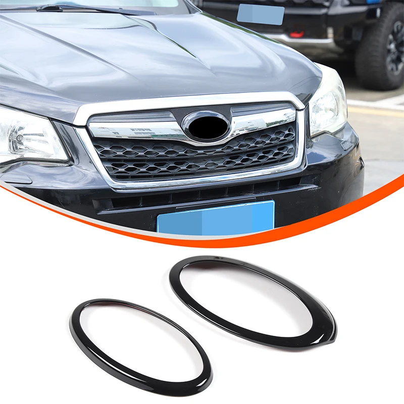 

ABS Material Car Front Rear Logo Badge Ring Trim Cover For Subaru Forester 2013-2018 2022-2024 Auto Accessories 2 Pcs