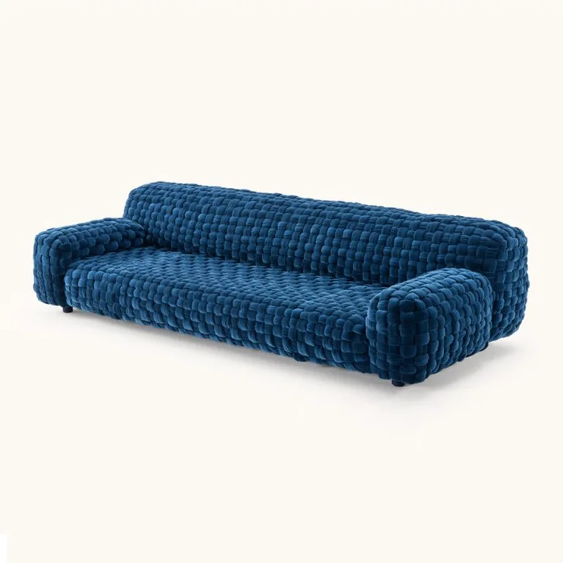 Sofá de terciopelo tejido a mano, muebles de sala de estar de alta costura i turi.