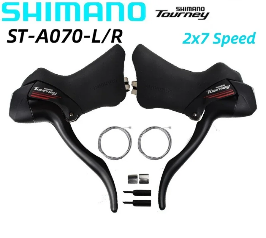 SHIMANO TOURNEY A070 2x7 Speed Shifter DUAL CONTROL LEVER Clamp Front Derailleur Rear Derailleur Road Bike A070 Shifter