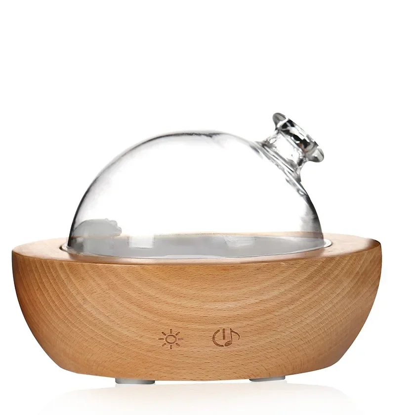 Machine d'aromathérapie en bois pour la maison, humidificateur en bois, vaporisateur Bluetooth, arôme muet, grande capacité, 7 veilleuses