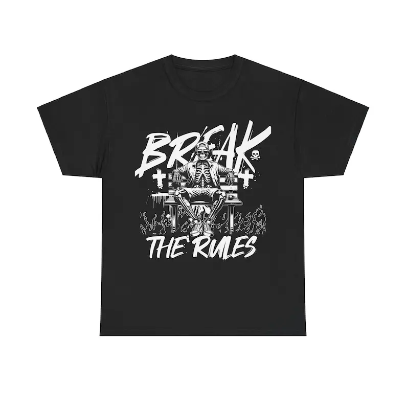 

Break the Rules T-Shirt, Rebel T-Shirt, Rule-Breaker Tee, Edgy Graphic Shirt, Unconventional Shirt,