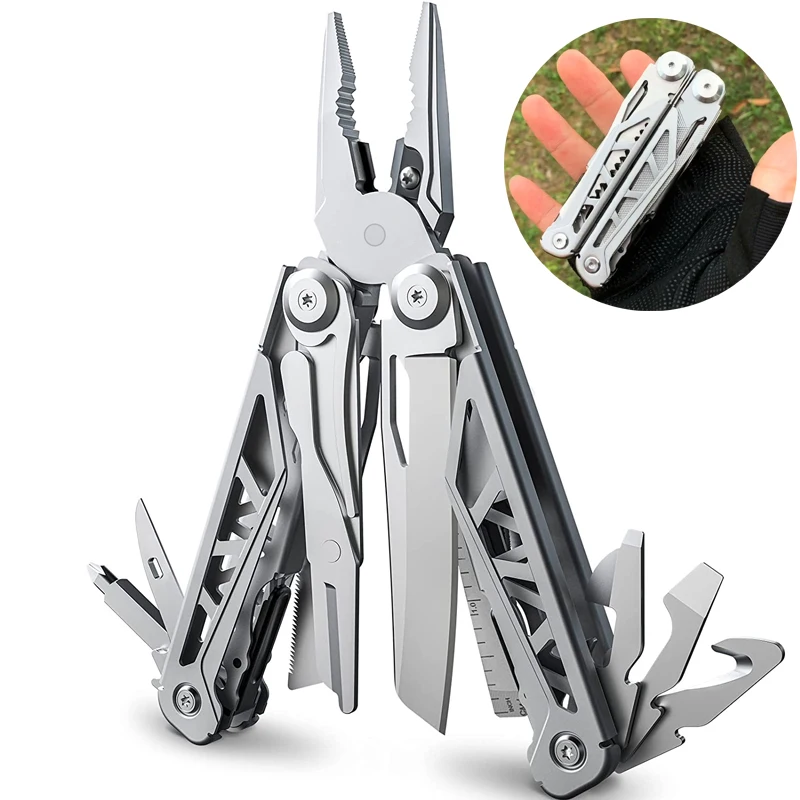 

LUCHSHIY Multifunctional Pliers Folding Knife Multitool Combination Camping Mini Scissors Saw Pliers Fishing Multi Hand Tools