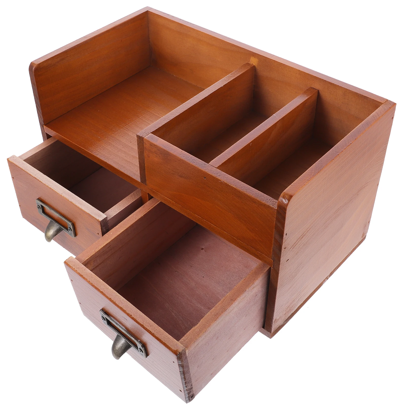 

Storage Box Makeup Organizer Container Desktop Wooden Jewelry Lipstick