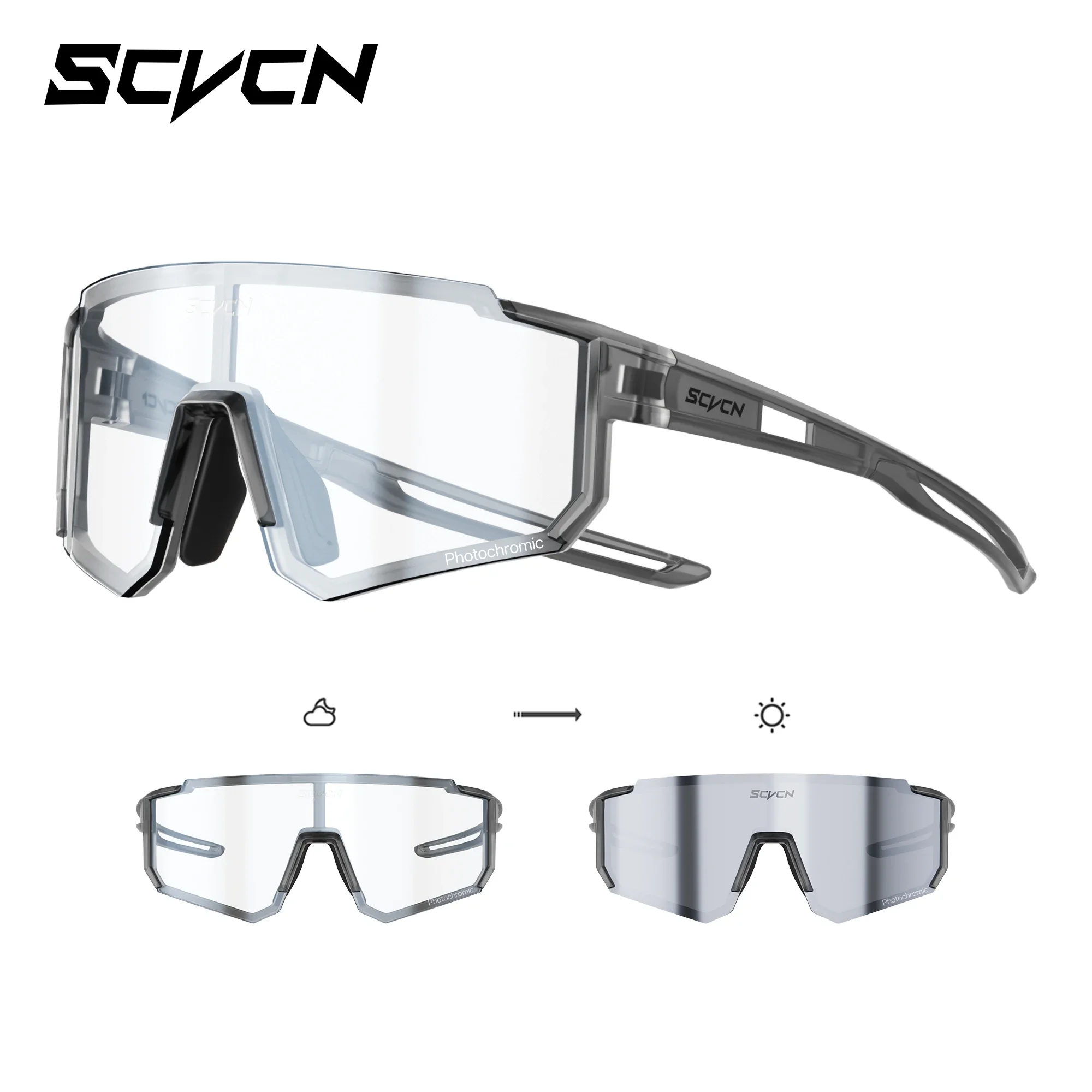SCVCN Mädchen Sport Sonnenbrille Kinder Radfahren Brille Photochrome UV400 Jungen Baseball Outdoor Brillen Laufen Wandern Sonnenbrille