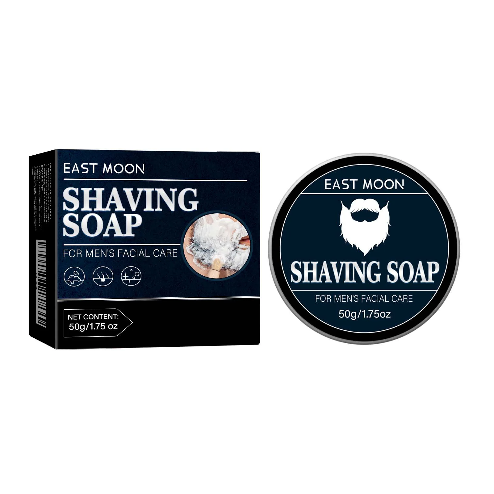 EAST MOON Men's Shaving Soap for Beard Shaving Rich and Smooth Foam for Men's Facial Care Gentle view 5