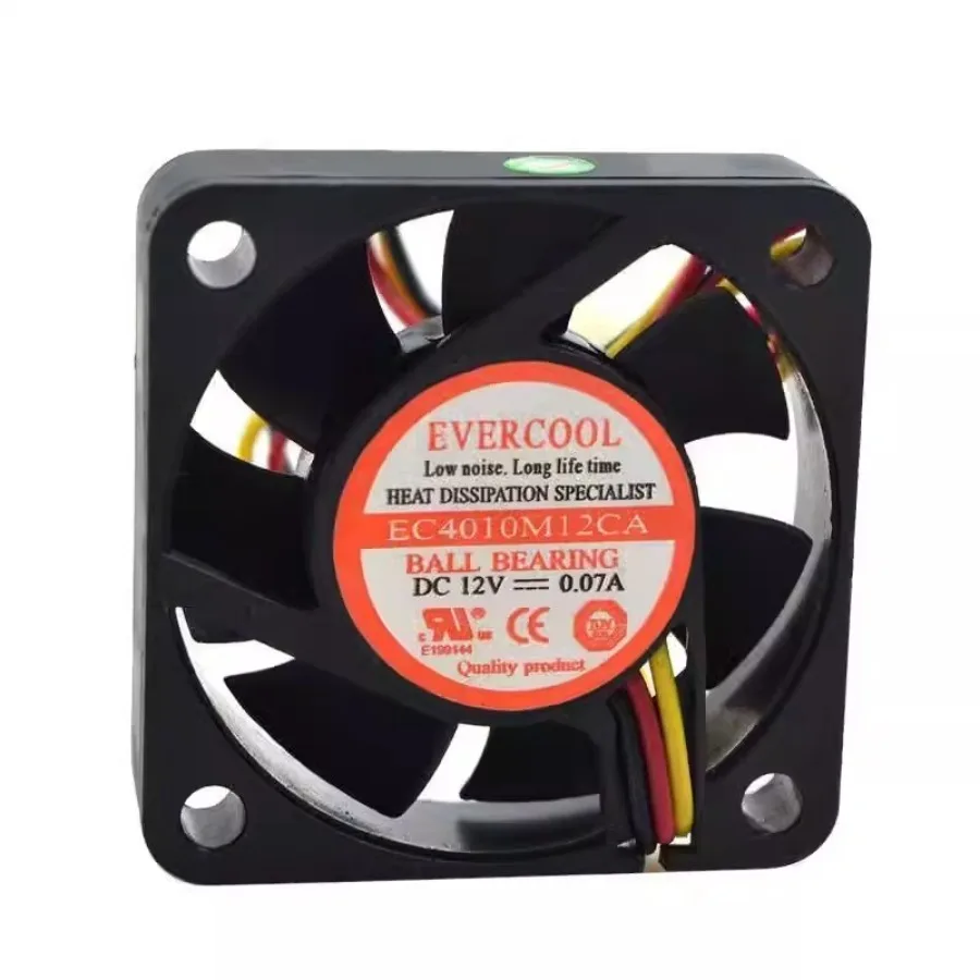 For EVERCOOL EC4010M12CA 4010 DC12V 0.07A 4CM 3-Wire Silent Cooling Fan