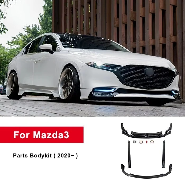 

Yofer for Mazda3 Car Front Rear Bumpers Lip Splitter Diffuser Side Skirts Parts Accessories Bodykit