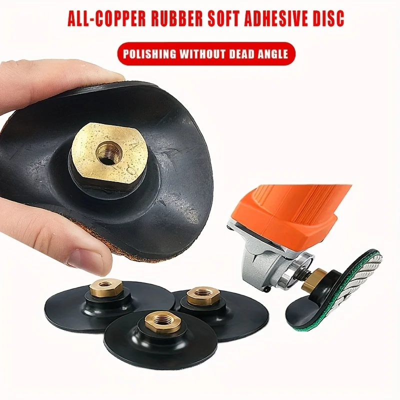 1Pcs 3Inch/4 Inch Rubber Backing Pad Polishing Grinding Disc Holder For Angle Grinder M14 Abrasiv Grinding Disc Backing Pade