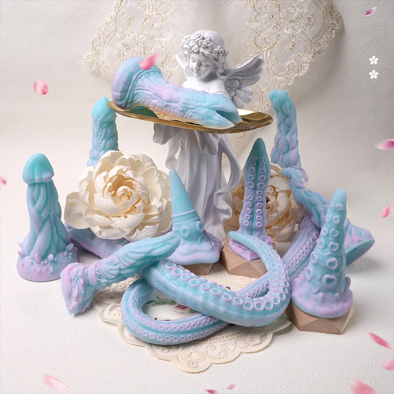 Nothosaur Monster Fantasy Dildo Realistic Silicone Male Masturbator Soft TPE Anal Stroker with Textured Tunnel for Men Adult Sex