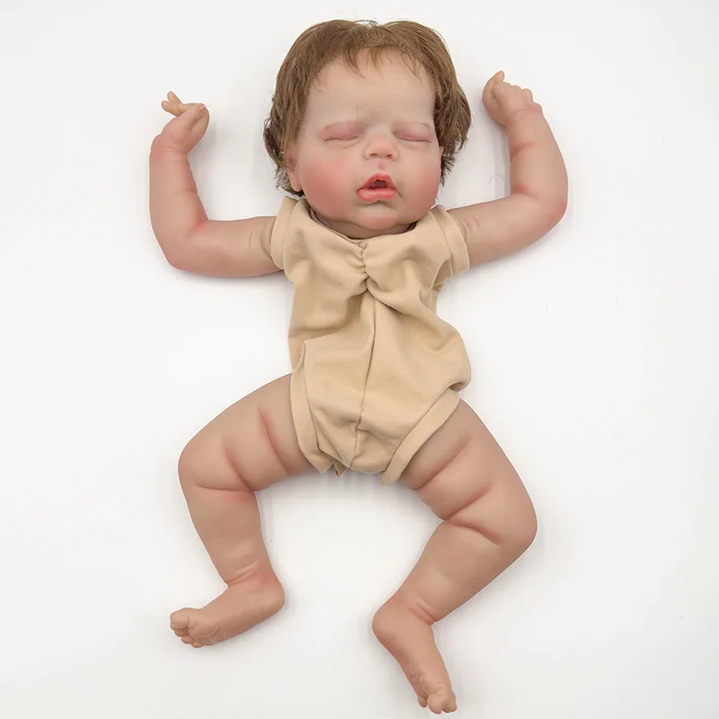 22Inch Unassembled Reborn Doll Kit Alexis Lifelike Unfinished Painted Doll Kit Doll Parts with Hand Root Hair