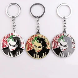 Creative Round Card JOKER portachiavi ciondolo Movie Fan Cosplay puntelli portachiavi per uomo donna zaino accessori per gioielli regalo