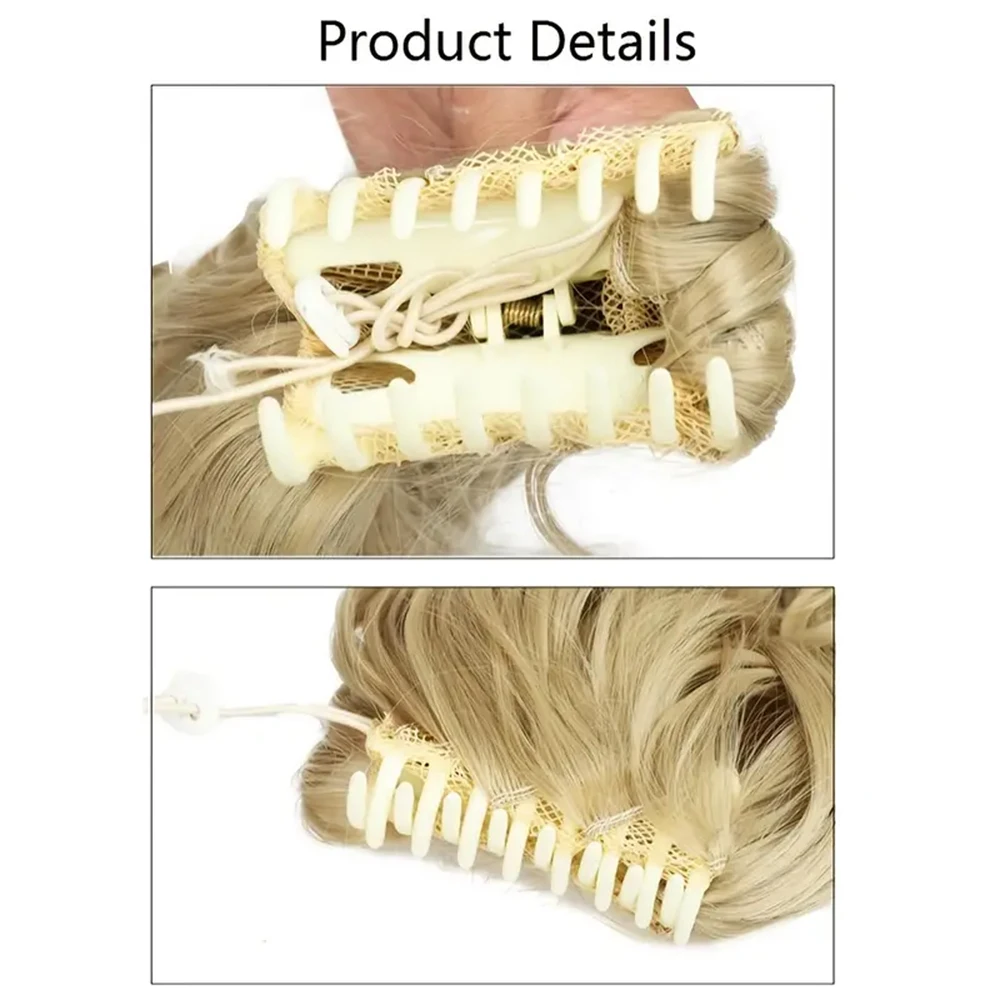 바디 웨이브 긴 포니테일 클로 클립 인 헤어 익스텐션 가발, 합성 곱슬 익스텐션 땋은 머리, 여성용 가짜 헤어 액세서리, 22 인치