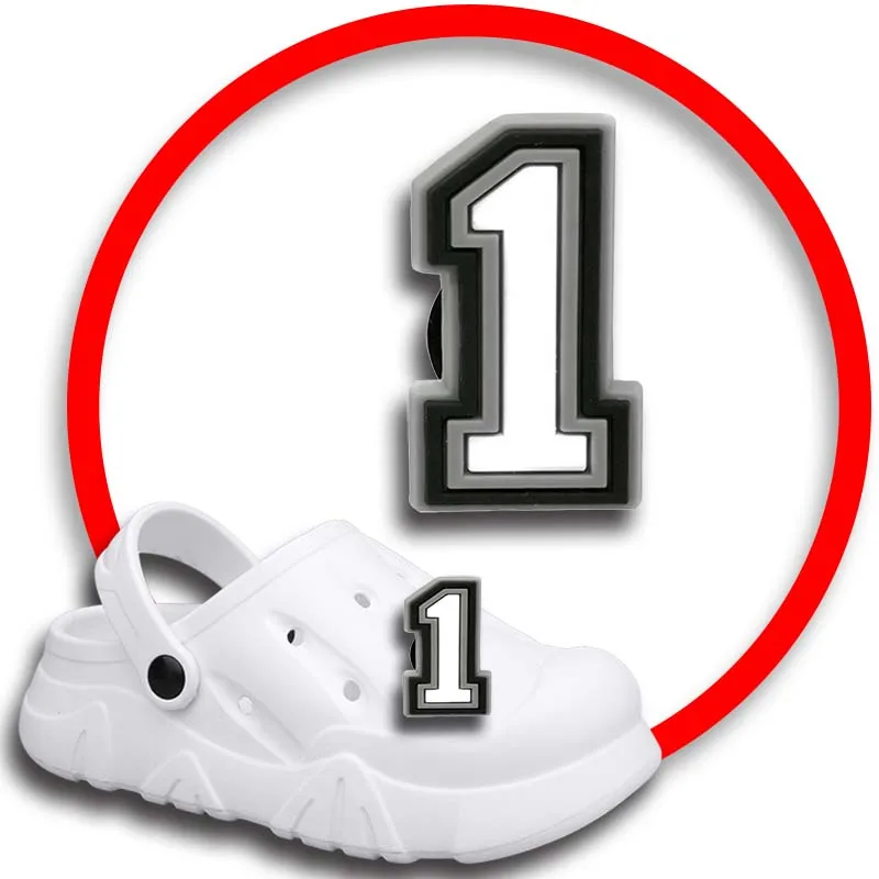 Nummer Schoen Bedels Voor Crocs Sandalen Vrouwen Klompen Pinnen Schoenversiering Accessoire Mannen Badges Jongens Meisjes Kids Schoenen Accessoires