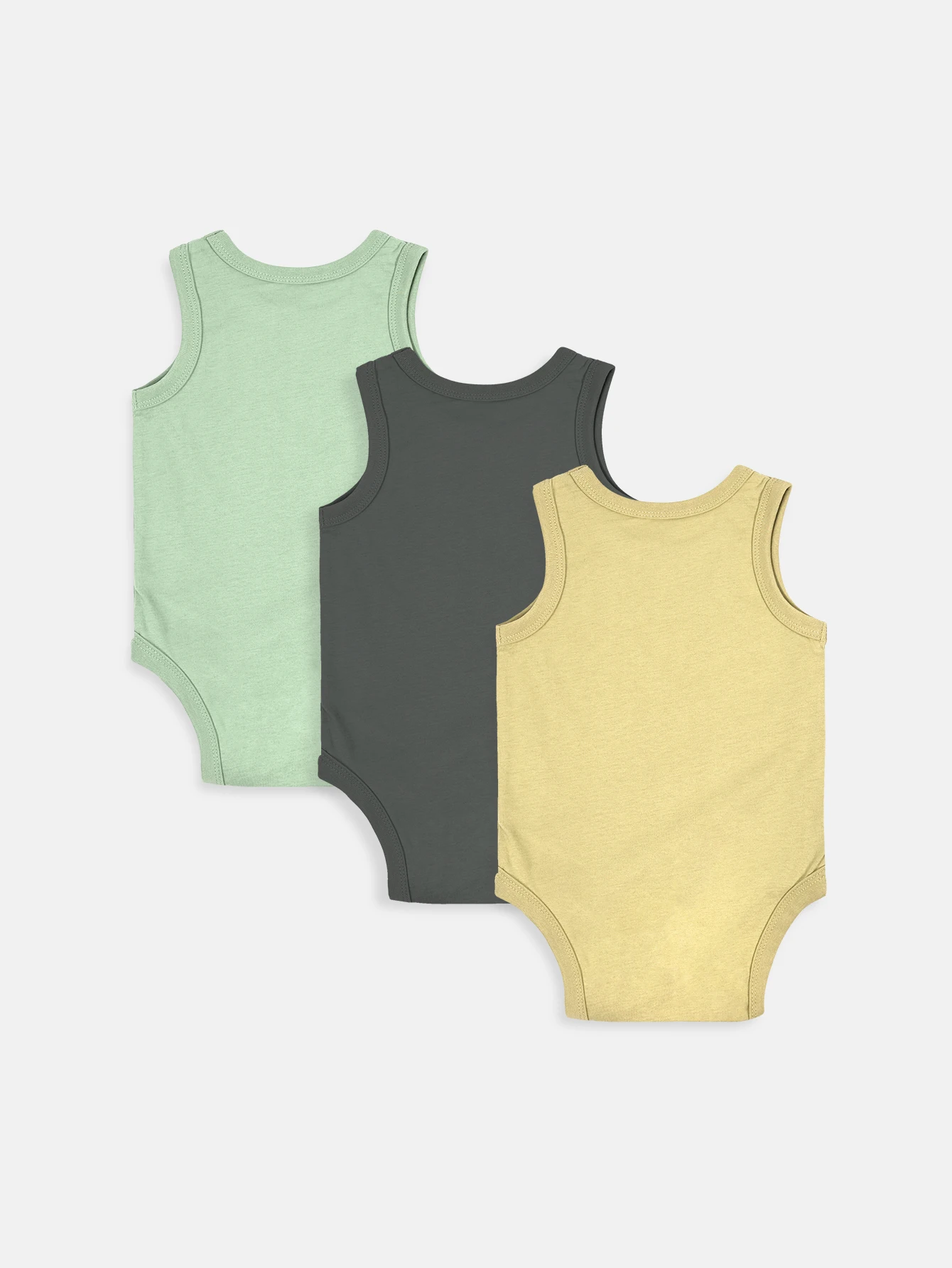 2024 Summer New Baby Boy 3pcs Round neck vest jumpsuit Baby sleeveless cotton home clothing 3 to 18 months old baby jumpsuit