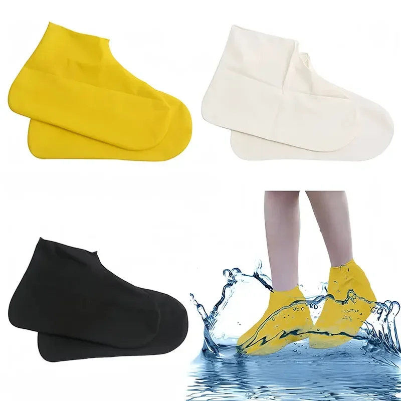 

1 Pair Waterproof Shoe Covers Reusable Silicone Shoe Protectors for Men Women Durable Easy to Carry Nonslip Rain Shoe Covers