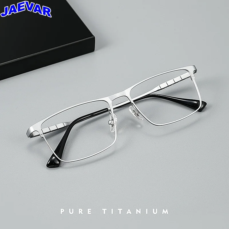 

Big Face Titanium Eyeglass Frame Business Square Men's Eyeglass Frame Ultra Light Optical Prescription Frame For Women 12006YY
