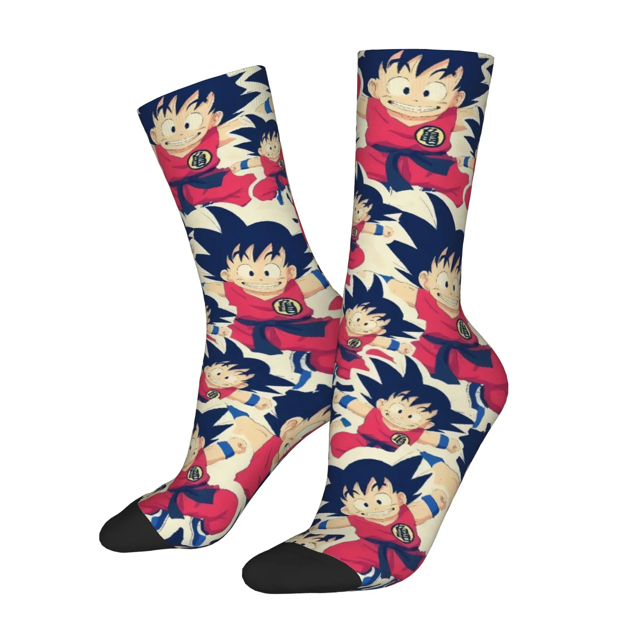 Funny Sock Dragon Ball Childhood Goku Pattern Harajuku Seamless Pattern Printed Men Socks Novelty Men's Socks