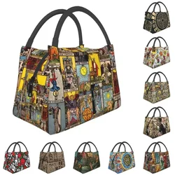 Personalizzato The Major Arcana Of Tarot Lunch Bag uomo donna Warm Cooler Insulated Lunch Box per Picnic Camping Work Travel