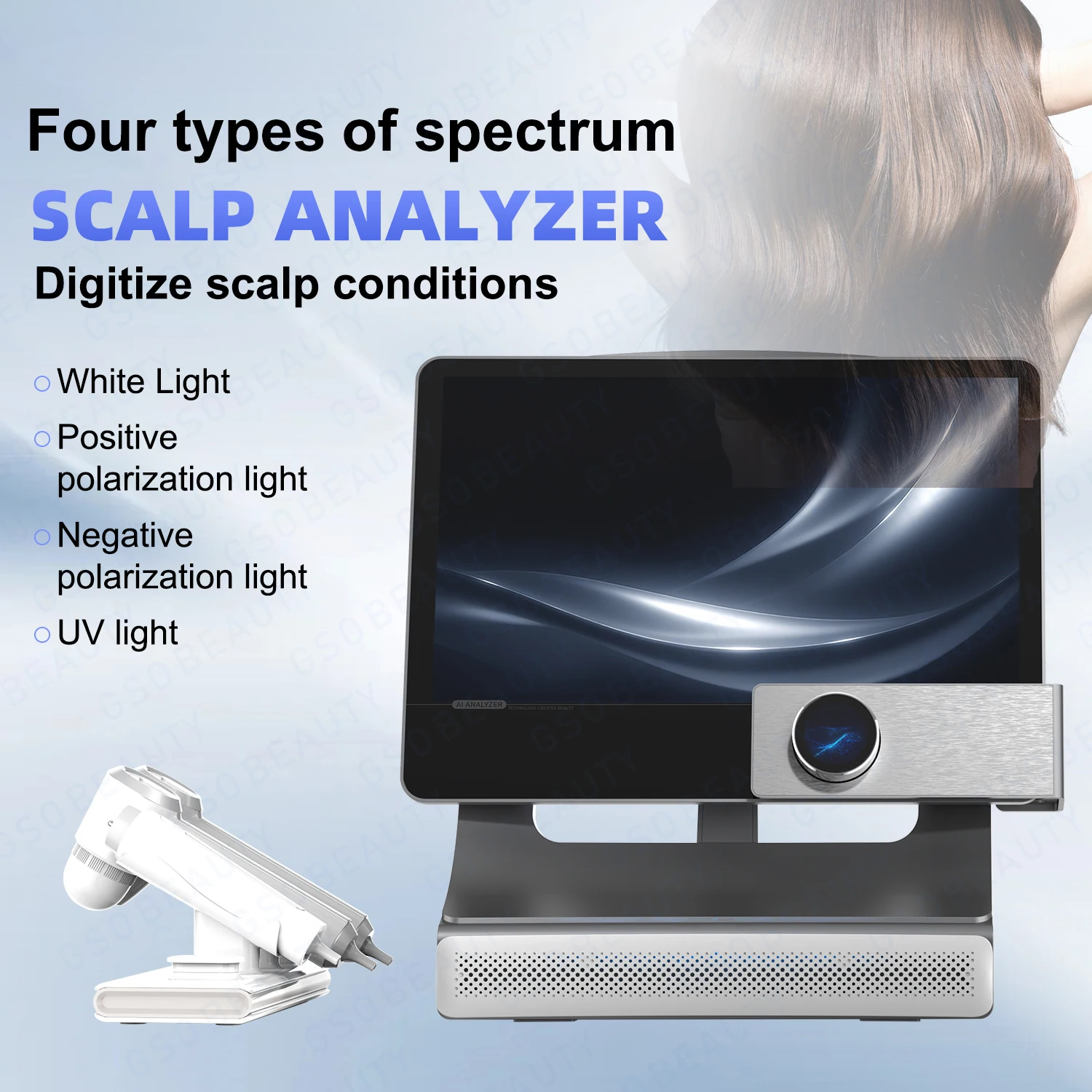 2026 Newest Arrival 2 In 1 Scalp Therapy Machine Scalp Analyzer Hair Follicle Testing Analysis Magnifier UV Skin Analyzer Skin C