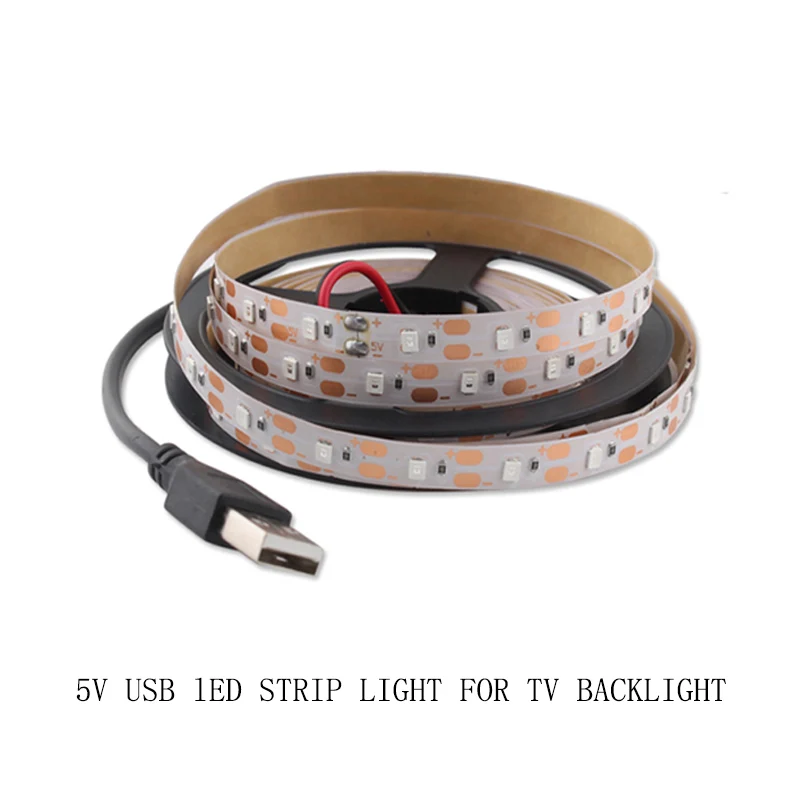 Led Strip Lights Tape 5V USB For Smart TV Backlight Computer Bedroom Gaming Room Home Decor Nightlight Decoration Lighting Lamp