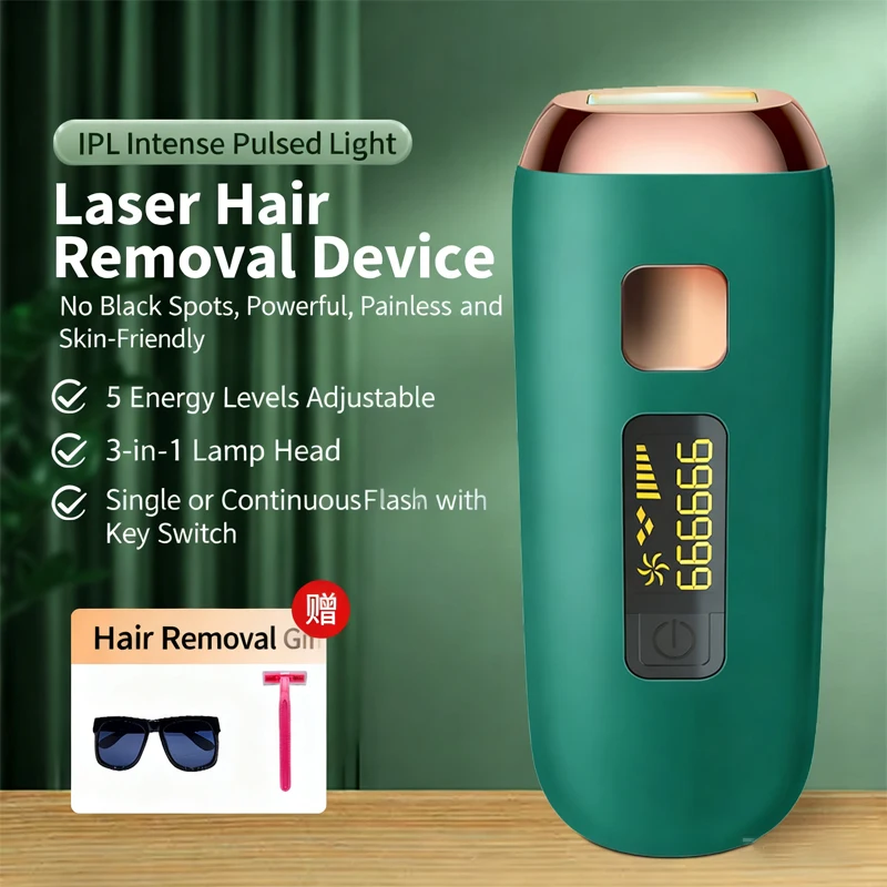 

Устройство для удаления волос IPL, безболезненный лазерный эпилятор с ледяным охлаждением, 990000 вспышек, 5 уровней энергии, портативный дом для линии бикини