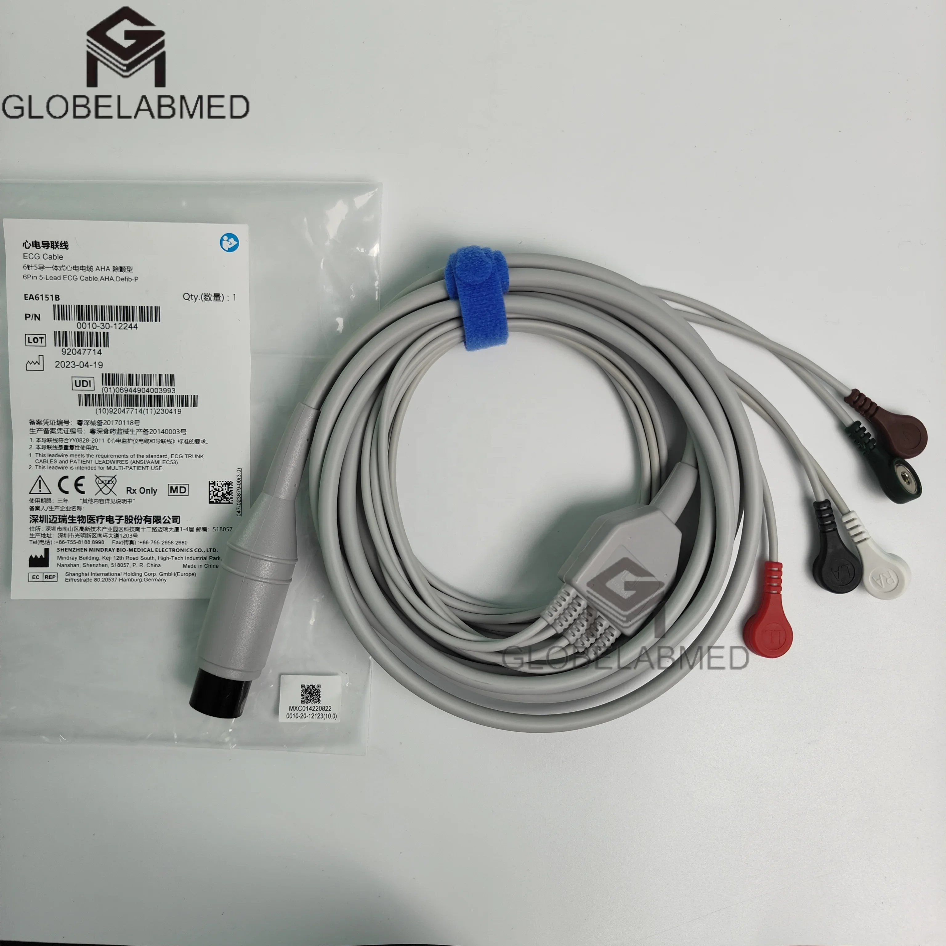 

Science Lab Equipment Medical Consumable 6Pin 5Lead Defib-P AHA EGC Cable 0010-30-12244 EA6151B MEC PM For MEC PM Series Mindray