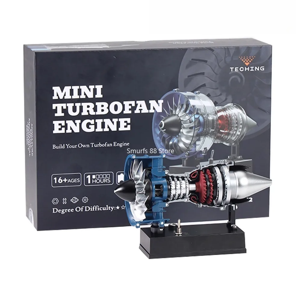 TECHING C919 항공기 엔진 모델 조립 키트 DIY 풀 메탈 TR900 터보팬 모델 장식물 물리 실험 모델 장난감