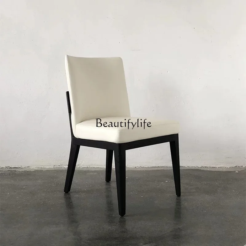 

03 Retro Cream Wind Ancient Chair Household Armrest Backrest Solid Wood Dining Chair