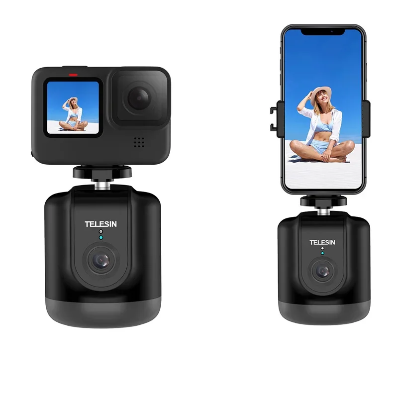 

FF-F48 AI Smart Shooting Gimbal Selfie 360° Rotation Auto Face Tracking Holder Camera Phone Vlog For GoPro 10 DJI Osmo Action