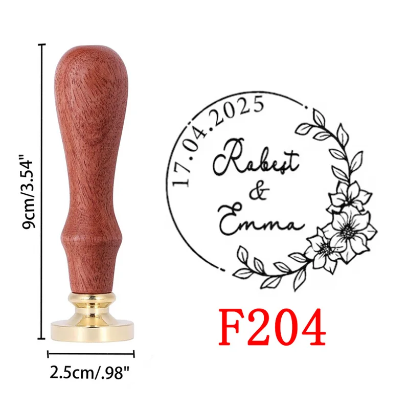 Aangepaste lakzegel stempel en houten handvat set, voor huwelijksuitnodiging, meerdere ontwerpen, gepersonaliseerde logo wasstempel, eerste was