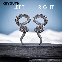 ​KUYOUTH Popular Copper Octopus Tentacles Ear Weight Hanger Gauges Earring Body Piercing Jewelry Stretchers 2PCS 8mm
