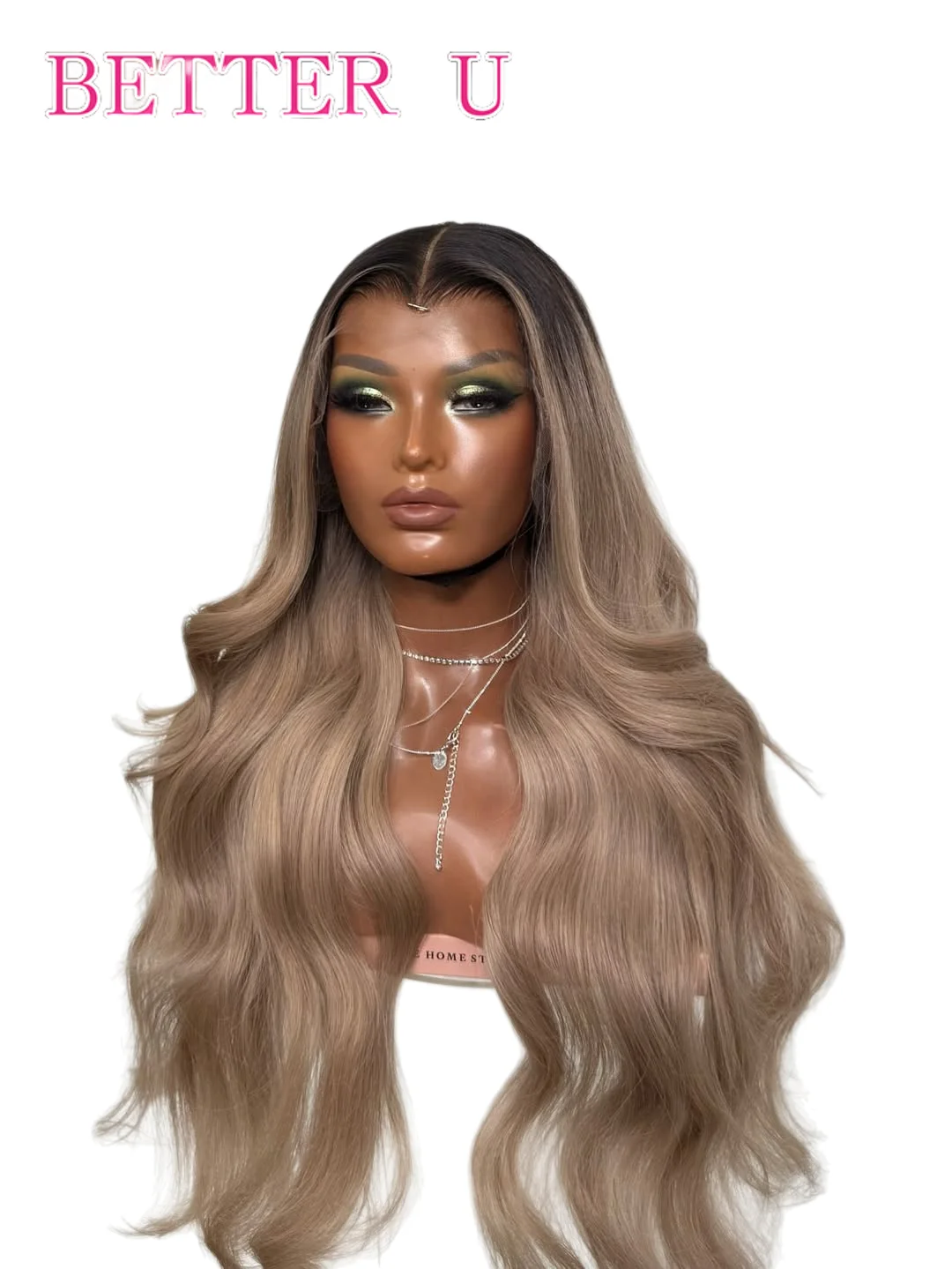 الجسم موجة ضوء الكتاني البني اللون باروكة من شعر طبيعي مع جذور داكنة 13x6 الرماد شقراء الدانتيل الباروكات الأمامية للنساء قبل نتف