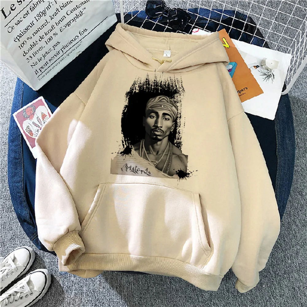 Tupac-Sudadera con capucha para mujer, ropa de calle divertida y2k, suéter, Camisa con capucha, chándal femenino