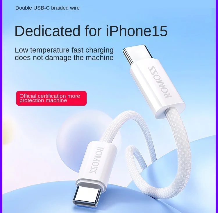 

Charging cable iusbc Dual typec Data cable iPad Dual head PD30w Fast charge CtoC Phablet Phone Laptop air