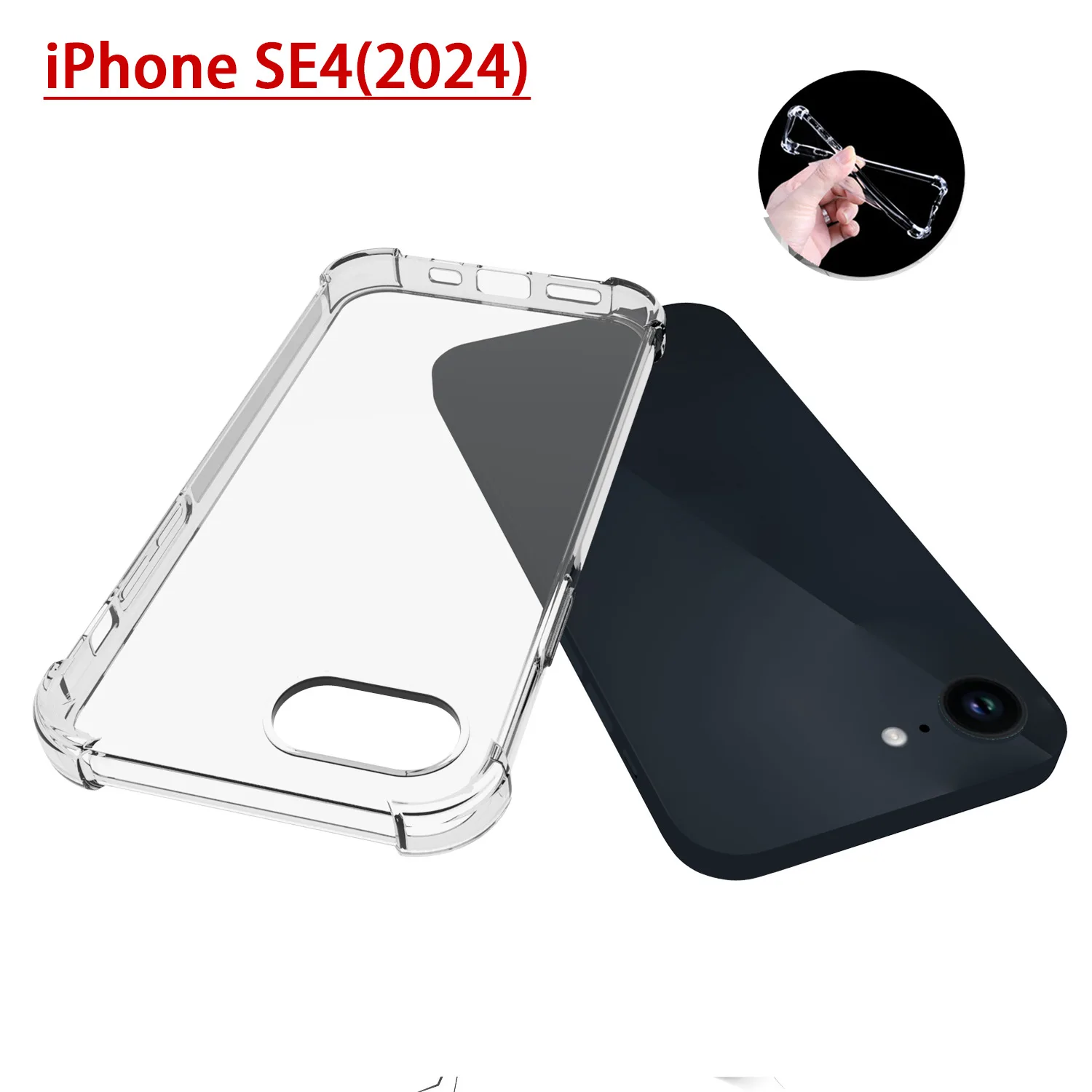 For iphone 16E Thick Shockproof Clear TPU Phone Case for iphone 16e Transparent Soft Cover view 4