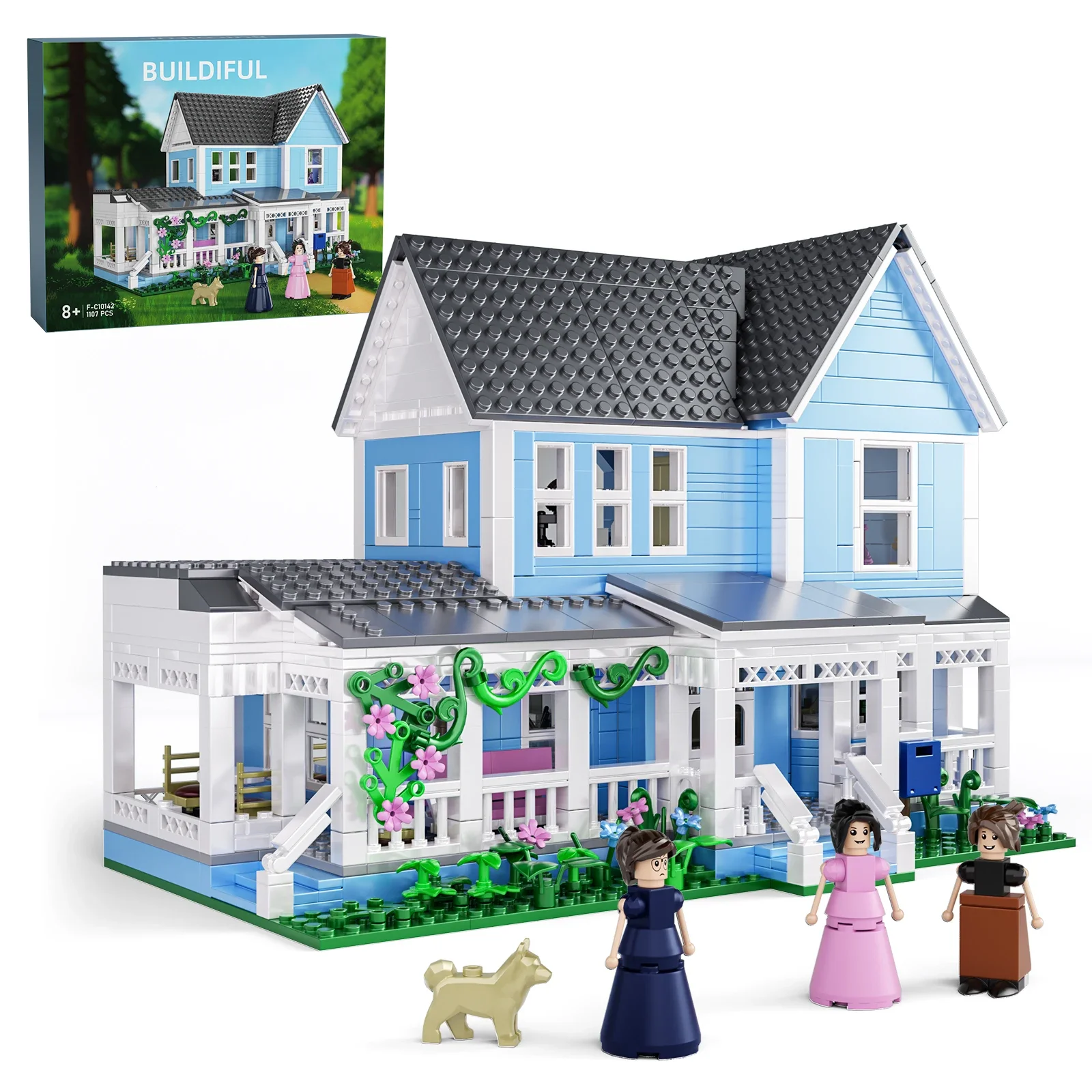 Movie Merchandise Gilmoreed Girls's House Building Block MOC Gift Box Set Blue House Assembly Model Puzzle Kid Toy Birthday Gift